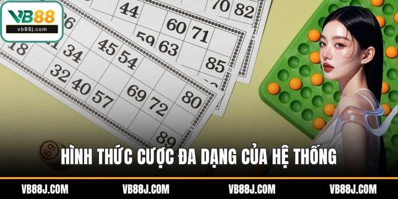 Hình thức cược đa dạng của hệ thống