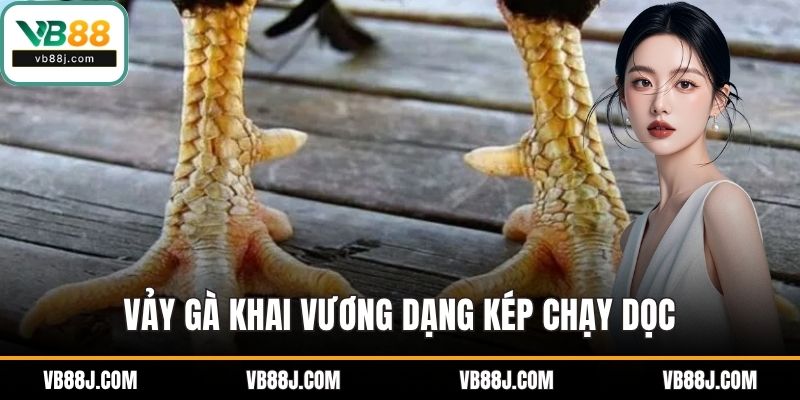 Vảy gà khai vương dạng kép chạy dọc