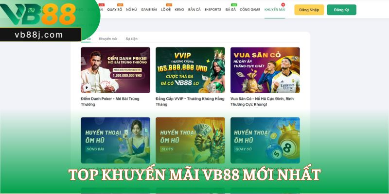 Top khuyến mãi VB88 mới nhất